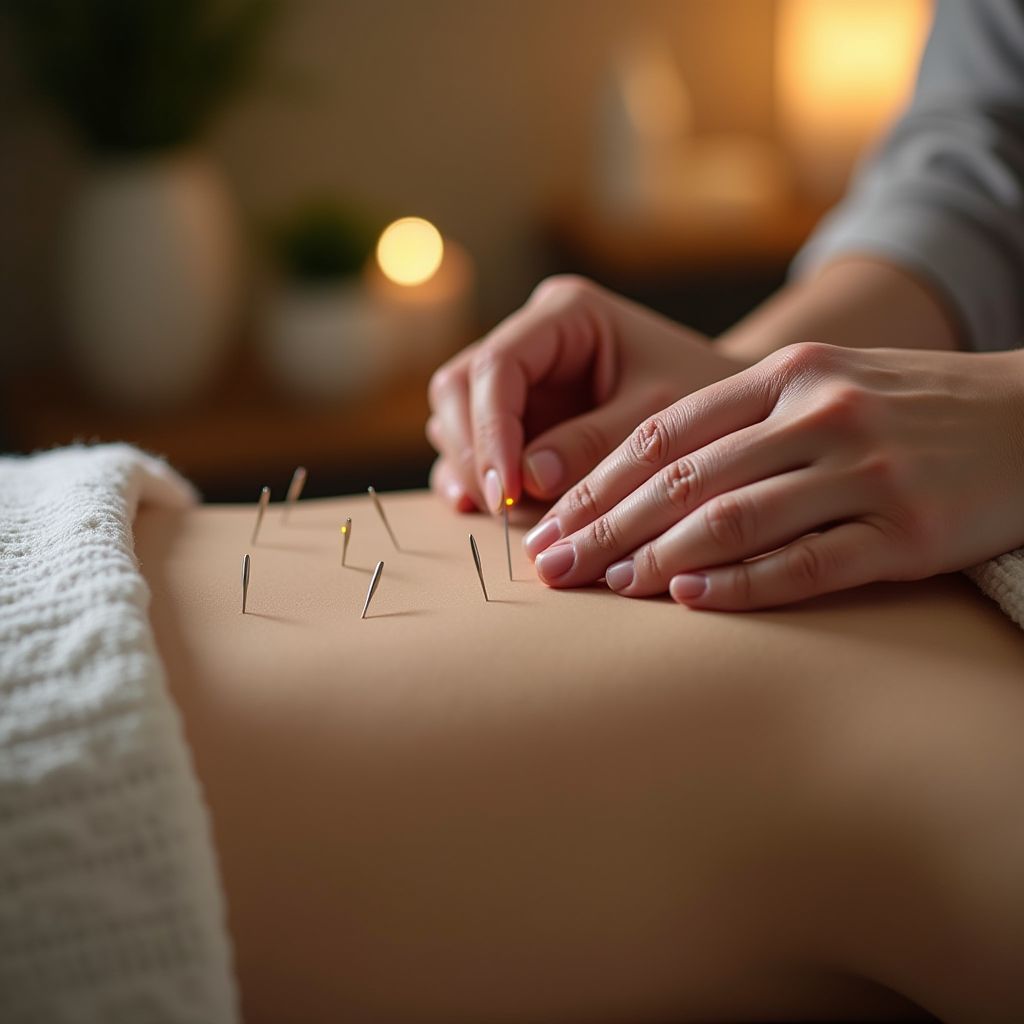 adujas de acupuntura en la espalda